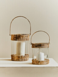 Interiors by Premier Lantern Kuta Woven Natural Large - thumbnail 6