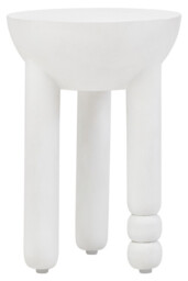 Fifty Five South Side Table Walsa Tri Solid Mango Wood Whitewash - thumbnail 2