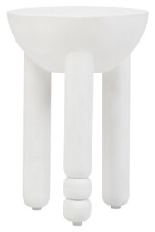 Fifty Five South Side Table Walsa Tri Solid Mango Wood Whitewash - thumbnail 5