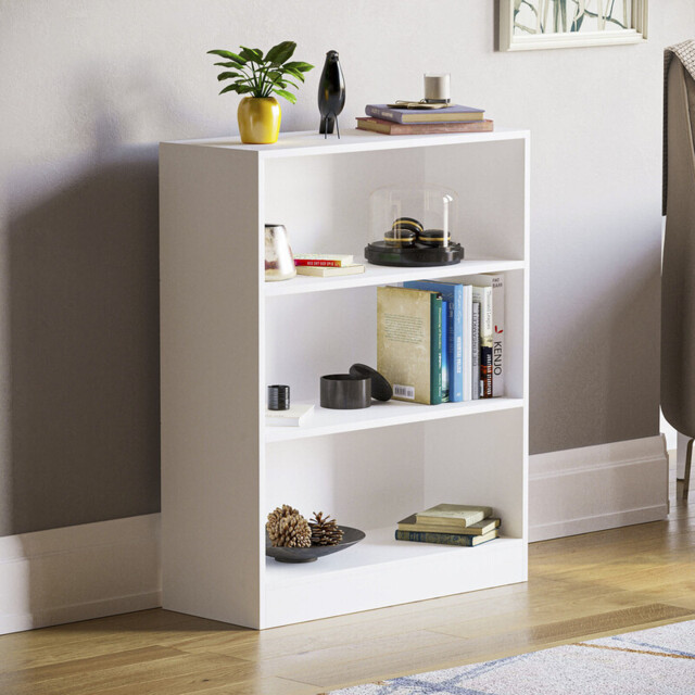 Vida Designs Bookcase Cambridge 3 Shelves White - image 1