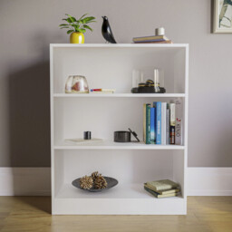 Vida Designs Bookcase Cambridge 3 Shelves White - thumbnail 6