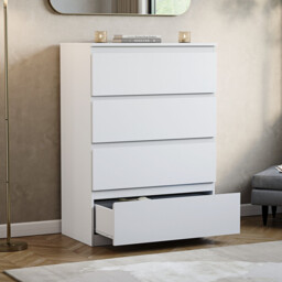 Vida Designs Drawer Chest Denver 4 Drawers, White - thumbnail 3