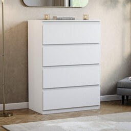 Vida Designs Drawer Chest Denver 4 Drawers, White - thumbnail 1