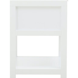 Interiors by Premier Bedside Table Sherman 1 Drawer White/Rattan - thumbnail 3