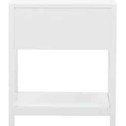 Interiors by Premier Bedside Table Sherman 1 Drawer White/Rattan - thumbnail 4