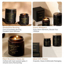 Zooly All-Black Series Cream Jar Scented Candle - Lime Basil Mandarin, 200G, 1PC - thumbnail 2
