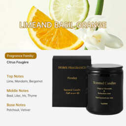 Zooly All-Black Series Cream Jar Scented Candle - Lime Basil Mandarin, 200G, 1PC - thumbnail 3