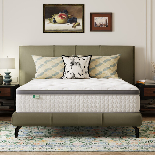 Novilla 25cm Medium Firm Hybrid Mattress -4FT Small Double (120x190cm) - UK Pocket Sprung & Foam for Support & Comfort, Soft-Touch Cover, Mattress in a Box - image 1