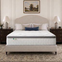 Novilla 25cm Medium Firm Hybrid Mattress -4FT Small Double (120x190cm) - UK Pocket Sprung & Foam for Support & Comfort, Soft-Touch Cover, Mattress in a Box - thumbnail 1