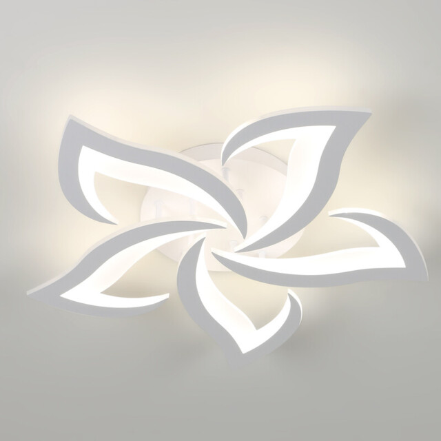 Pheashine Modern Acrylic LED Ceiling Light, with a Swallowtail Design, Featuring Five 60W Bulbs Emitting 4500K Neutral White Light. This Recessed Ceiling light is Suitable for Living Rooms, Bedrooms, Dining rooms, and Kitchens - image 1