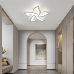 Pheashine Modern Acrylic LED Ceiling Light, with a Swallowtail Design, Featuring Five 60W Bulbs Emitting 4500K Neutral White Light. This Recessed Ceiling light is Suitable for Living Rooms, Bedrooms, Dining rooms, and Kitchens - thumbnail 2