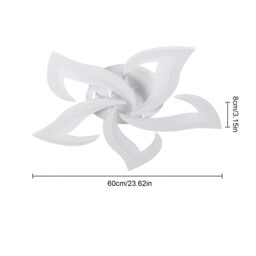 Pheashine Modern Acrylic LED Ceiling Light, with a Swallowtail Design, Featuring Five 60W Bulbs Emitting 4500K Neutral White Light. This Recessed Ceiling light is Suitable for Living Rooms, Bedrooms, Dining rooms, and Kitchens - thumbnail 5