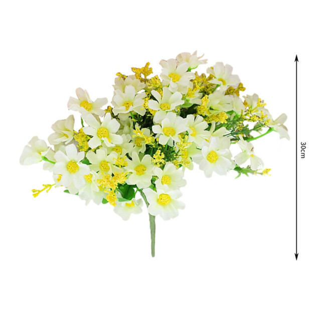 Wei's Moment 6 Bundles of Artificial Balcony Plants and Indoors, Plastic Flowers Decoration, Faux Plastic, UV-Resistant Flowers for Graves and Garden White, New Year Sale , Top gift picks - image 1