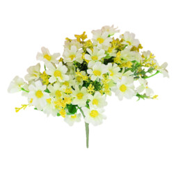 Wei's Moment 6 Bundles of Artificial Balcony  Plants and Indoors， Plastic Flowers Decoration， Faux Plastic， UV-Resistant Flowers for Graves and Garden White, New Year Sale , Top gift picks - thumbnail 4