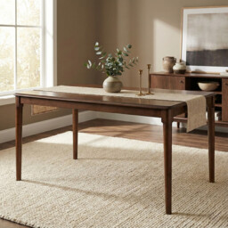 Dining Table Orlando Rectangle Walnut W: 90 x L: 150cm - thumbnail 1