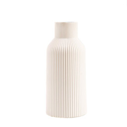 1pc/20.5cm/8in Vase for Pampas Grass, Ceramic Vase, White, Matt, Round, Modern Design, Boho Style for Decoration, Aesthetic, Flower Vase for Living Room, Bedroom Decoration, Simple Nordic Style - thumbnail 1