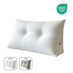 LeBonsoir Back Cushion - Reading Cushion for Bed and Sofa， Wedge Cushion， Back Pad for Wall， Seat Cushion， Wall Cushion， Washable Cover (White，80 cm) - thumbnail 2