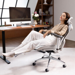 SIHOO Doro C300 Ergonomic Office Chair with Ultra Soft 3D Armrests, Dynamic Lumbar Support for Home Office Chair, Adjustable Backrest Desk Chair with Pedal (White) - thumbnail 6