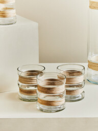 Interiors by Premier Candle Holder Kuta Tealight Natural 3pcs - thumbnail 2