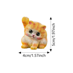 JU7CER 1pc Adorable Kitten-shaped Incense Holder Ceramic Aromatherapy Burner Creative Home Decor Ornamental Piece Home Zen Tea Ceremony Incense Burner Kung Fu Little Yellow Cat - Stick Incense - thumbnail 5