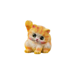 JU7CER 1pc Adorable Kitten-shaped Incense Holder Ceramic Aromatherapy Burner Creative Home Decor Ornamental Piece Home Zen Tea Ceremony Incense Burner Kung Fu Little Yellow Cat - Stick Incense - thumbnail 4