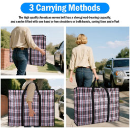2-Piece Practical Down Comforter Storage Bag, Space-Saving, Can Be Used to Store Clothes and Bedding. 68*50*24cm Black - thumbnail 4