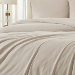 Meeallhome Washed Fleece Duvet Cover 3-Piece Set, 260*220 cm Duvet Cover + 60*80 cm Pillowcases*2, Greige - thumbnail 5