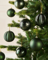 WeRChristmas Sage Green Shatterproof Baubles, 16 Pack, 8 cm