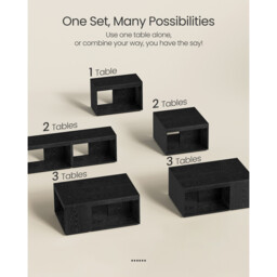 Ochama Coffee Tables Customisable Black 1 Set - thumbnail 2