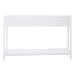 Interiors by Premier Console Table 2 Drawers Sherman White/Rattan - thumbnail 4