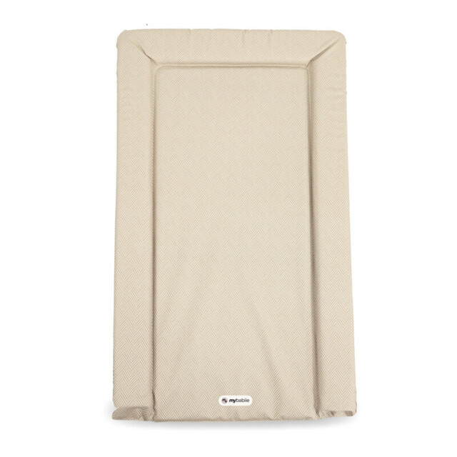 My Babiie Changing Mat - Oatmeal Herringbone - image 1