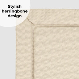 My Babiie Changing Mat - Oatmeal Herringbone - thumbnail 4