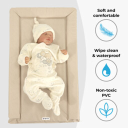 My Babiie Changing Mat - Oatmeal Herringbone - thumbnail 6
