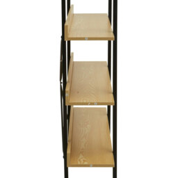 Interiors by Premier Bookcase Laxton 3 Shelves Oak Effect/Black Short - thumbnail 3