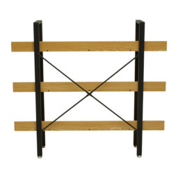 Interiors by Premier Bookcase Laxton 3 Shelves Oak Effect/Black Short - thumbnail 7