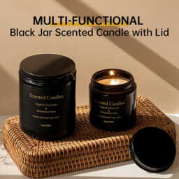 Zooly All-Black Series Cream Jar Scented Candle - French Juniper Lavender, 200G, 1PC - thumbnail 3