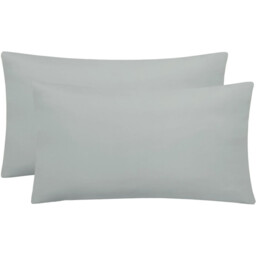 LeBonsoir Basics 50x75cm Pillowcases Set of 2， 100% Cotton， Soft and Breathable， Envelope Closure， Light Gray， Pillows Not Included - thumbnail 7