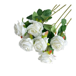 10Pcs 20.1in/51cm Artificial Rose Flower Dusty Flowers Silk Flowers Long Stem Roses Bouquet for Wedding Bridal Party Home Decoration - thumbnail 7
