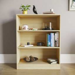 Vida Designs Bookcase Cambridge 3 Shelves Oak Effect - thumbnail 6