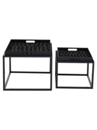 Interiors by Premier Side Tables Nested Celina Square Black/Gold - thumbnail 6