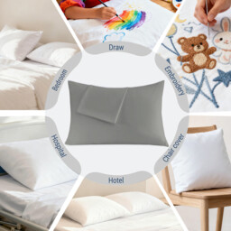 XLLX  Basics 50x75cm Pillowcases Set of 2, Super Soft Easy Care Microfiber, Envelope Closure, Light Gray, Pillows Not Included - thumbnail 6