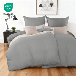 XLLX  Basics 50x75cm Pillowcases Set of 2, Super Soft Easy Care Microfiber, Envelope Closure, Light Gray, Pillows Not Included - thumbnail 3