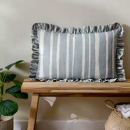 Furn Cushion Camron Stripe Rectangle Blue 46x60cm - thumbnail 1