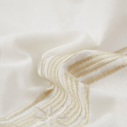 MEROPE Polyester/Cotton Embroidered Cushion Cover, 50x50 cm, White/Beige, Pack of 1 - thumbnail 4
