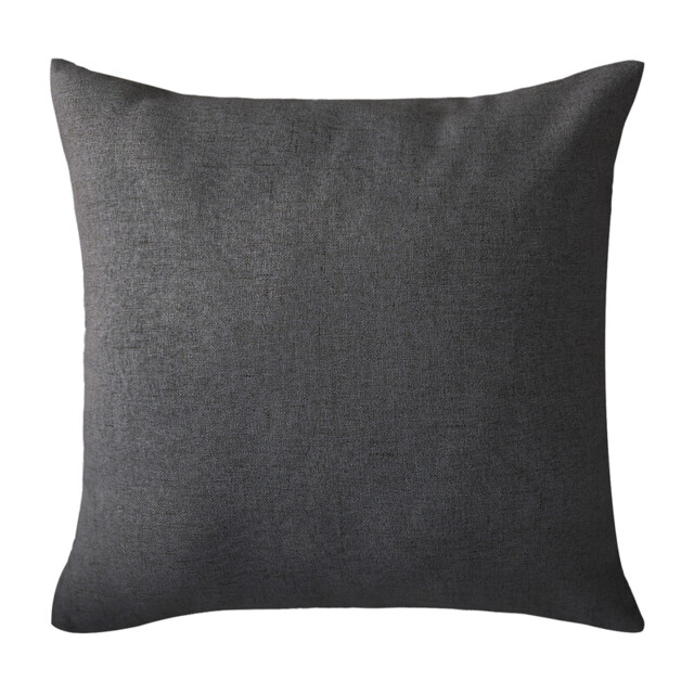 Deconovo faux linen cushion cover dark grey color 50*50cm 1pc - image 1