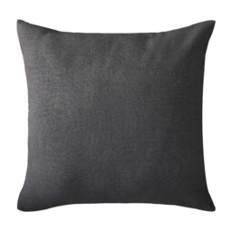 Deconovo faux linen cushion cover dark grey color 50*50cm 1pc - thumbnail 1