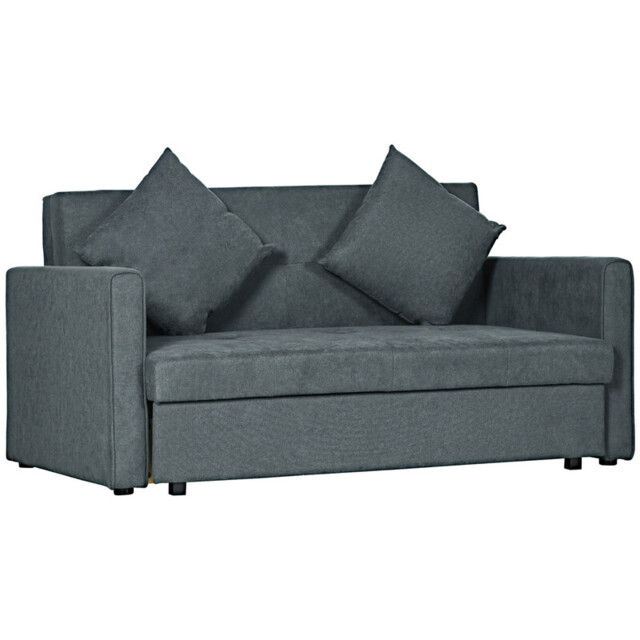 Homcom Sofa Bed 2 Seater Fold Out with 2 Cushions Charcoal - image 1