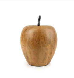 Candlelight Decorative Ornament Apple Mango Wood - thumbnail 2
