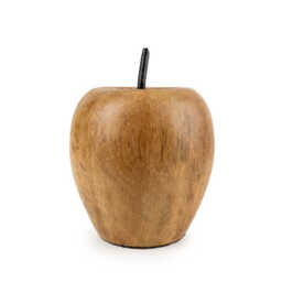 Candlelight Decorative Ornament Apple Mango Wood - thumbnail 3