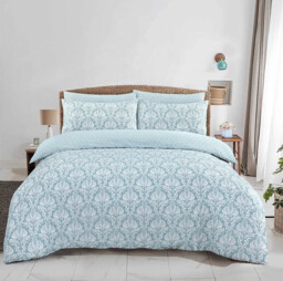 NightComfort Duvet Cover Set Hana Reversible Aqua Double - thumbnail 1